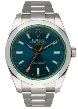 ROLEX MILGAUSS 116400GV BLUE DIAL MENS WATCH