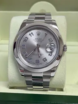 ROLEX DATEJUST II 41MM 126300 SILVER BLUE ARABIC MINT + WARRANTY