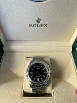 2024  ROLEX OYSTER PERPETUAL 124300 BLACK DIAL SS OYSTER WITH PAPERS 41MM