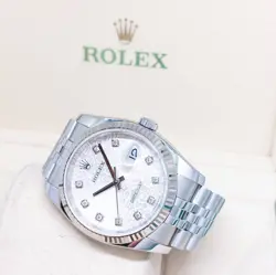 ROLEX 36MM SILVER JUBILEE DIAMONDS DATEJUST  116234 (AN SERIES)