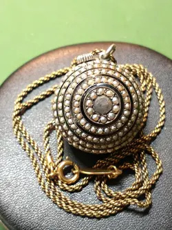 ANTIQUE SILVER & PEAR LADIES POCKET / PENDANT WATCH CIRCA 1920S STAMPED ROLEX