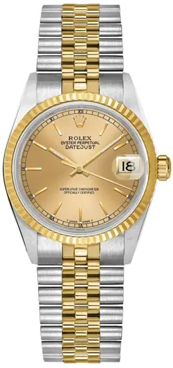 ROLEX DATEJUST 31 TWO-TONE AUTOMATIC JUBILEE BRACELET DATE WOMENS DRESS WATCH