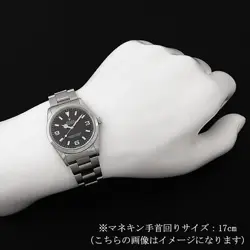ROLEX EXPLORER I 14270 BLACK A NUMBER SECOND HAND MENS