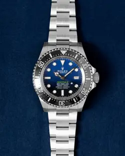 ROLEX SEA-DWELLER DEEPSEA 126660 44MM BLUE DIAL STEEL WATCH