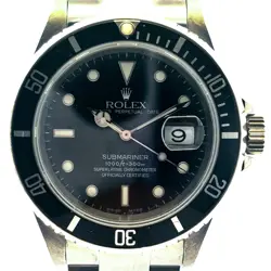 ROLEX 16610 SUBMARINER BLACK DIAL AND BLACK BEZEL WATCH