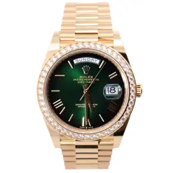 ROLEX DAY-DATE 40MM GREEN DIAL WATCH 228348RBR YG
