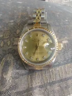 ROLEX 26MM DATEJUST 69173 2-TONE 18K JUBILEE BRACELET, FLUTED BEZEL GOLD DIAL💥