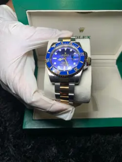 TWO TONE SUBMARINER OYSTER PERPETUAL BLUE AND GOLD ROLEX