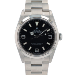 ROLEX EXPLORER 114270 36MM BLACK INDEX LUMINOUS & ARABIC DIAL SMOOTH OYSTER BAND
