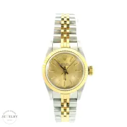ROLEX OYSTER PERPETUAL 25MM LADIES 18K/SS GOLD WATCH JUBILEE BAND