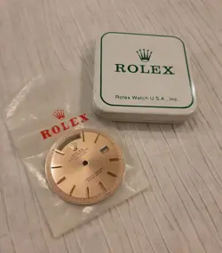 Ladies Rolex Day-Date Stick Dial Oyster Perpetual 28mm Champagne w/Original Box