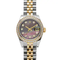 ROLEX DATEJUST 179383NG BLACK SHELL/DIAMOND 663526