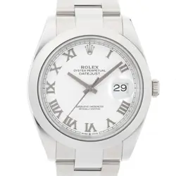 ROLEX DATEJUST 41 126300 WHITEROMAN OYSTER WARRANTY 2020 BOX/PAPER
