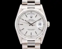 ROLEX 18239 DAY-DATE PRESIDENT STICK DIAL 18K WG / BRACELET