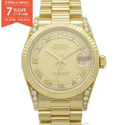 ROLEX DATEJUST MILLIARD DIAMOND W K18YG LADIES GOLD CH/MR/RO 68238 #MM006