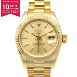 ROLEX DATEJUST Y SERIAL K18YG LADIES' GOLD CH/BA 179178 #MM017