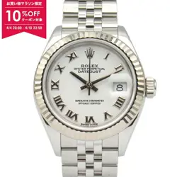 ROLEX DATEJUST RANDOM SERIAL K18WG SS LADIES WHITE RO 279174 #MM040