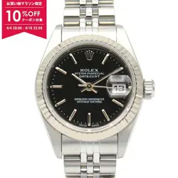 ROLEX DATEJUST P-SERIES K18WG SS LADIES BLACK BA 79174 #MM101