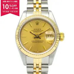 ROLEX DATEJUST MODEL NO. 69173 K18YG SS LADIES' GOLD CH/BA #MM105