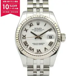 ROLEX DATEJUST RANDOM SERIAL K18WG SS LADIES WHITE RO 179174 #MM073