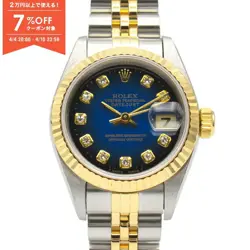 ROLEX DATEJUST 10P DIAMOND W SERIAL K18YG SS LADIES BG/NP 69173G #MM075