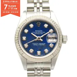 ROLEX DATEJUST 10P DIAMOND Y-SERIES K18WG SS LADIES SODALITE/NP 79174G #MM034