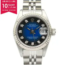 ROLEX DATEJUST 10P DIAMOND E-SERIAL K18WG SS LADIES BG/QP 69174G #MM083