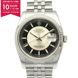 ROLEX DATEJUST M-SERIES K18WG SS MEN'S / BLACK 116234 #MM051