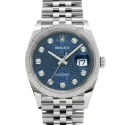 ROLEX DATEJUST 36 126234G AUTOMATIC BLUE COMPUTER/DIAMOND DIAL MEN'S WATCH