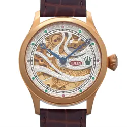 ROLEX ANTIQUE MARRIAGE WATCH 42MM MEN'S POCKET ARRANGEMENT 1950 EXCELLENT