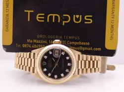 ROLEX DATEJUST LADY 69178 ORIGINAL DIAMONDS DIAL 18KT GOLD BOX&PAPERS '85 WATCH