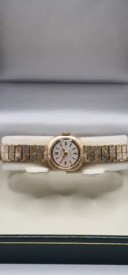 ROLEX 9CT GOLD LADY'S VINTAGE 1960'S MECHANICAL WATCH ON 9CT GOLD ROLEX BRACELET