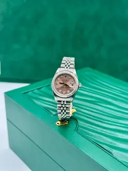 ROLEX DATEJUST 79174 26MM SALMON DIAMOND DIAL JUBILEE 2005 BOX & PAPERS