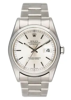 ROLEX DATEJUST 16200 SILVER DIAL MENS WATCH