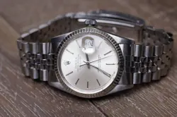 ROLEX DATEJUST 16014 - 36MM SILVER DIAL WATCH (NO BOX/PAPERS