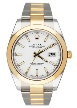 ROLEX DATEJUST 41 126303 STAINLESS STEEL 18K YELLOW GOLD MENS WATCH BOX PAPERS