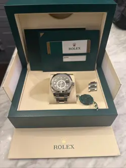 ROLEX SKYDWELLER 326939 WHITE GOLD 42MM BLACK DIAL AUTOMATIC WATCH