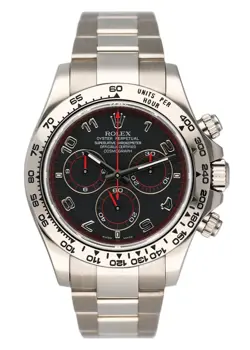 ROLEX DAYTONA 116509 BLACK DIAL 18K WHITE GOLD MENS WATCH