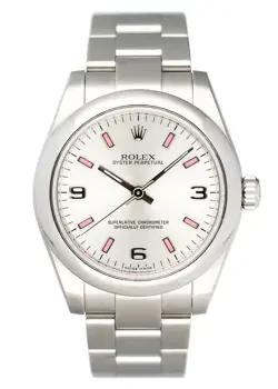 ROLEX OYSTER PERPETUAL 177200 SILVER DIAL LADIES WATCH BOX PAPERS