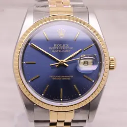 VINTAGE 1989 ROLEX DATEJUST 16233 18K STEEL MENS AUTOMATIC WATCH - SERVICED -