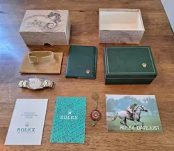 ROLEX OYSTER PERPETUAL DATE 15053 SS 14K 18K WHITE DIAL 34MM 1988