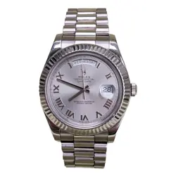ROLEX DAY-DATE II 218239 FLUTED BEZEL ROMAN DIAL 41MM WATCH 2013 FULL SET
