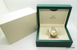 ROLEX DATEJUST 41MM 18K GOLD & STEEL CHAMPAGNE DIAMOND DIAL JUBILEE WATCH 126333