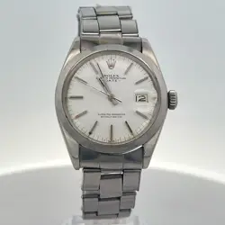 ROLEX OYSTER PERPETUAL DATE 1500 STAINLESS SILVER DIAL AUTOMATIC WATCH 34MM