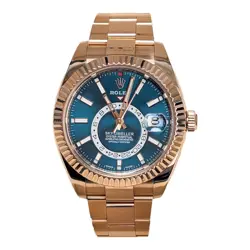 ROLEX 326935 SKY-DWELLER 42MM AFTERMARKET BLUE-GREEN DIAL WATCH