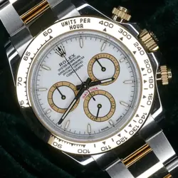 ROLEX DAYTONA TWO-TONE 40MM WHITE DIAL YELLOW GOLD MINT COMPLETE SET 126503