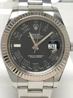 ROLEX DATEJUST II 41MM GREY DIAL STEEL WHITE GOLD 116334 WRISTWATCH (AP1138361)