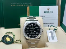 ROLEX AIR KING 116900 BLACK DIAL STAINLESS STEEL 40MM BOX PAPER 2018