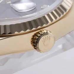 ROLEX Day Date 8P Diamond 2P Baguette Diamond 18238A Black W Number second h...