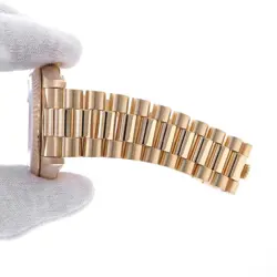 ROLEX Day Date 8P Diamond 2P Baguette Diamond 18238A Black W Number second h...